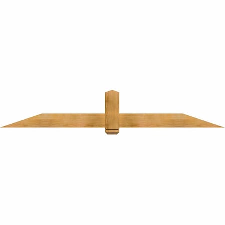 Ekena Millwork Eugene Rough Sawn Timber Gable Bracket, Western Red Cedar, 96"W x 16"H x 4"D x 6"F, 4/12 Pitch GBW096X16X0406EUG00RWR
